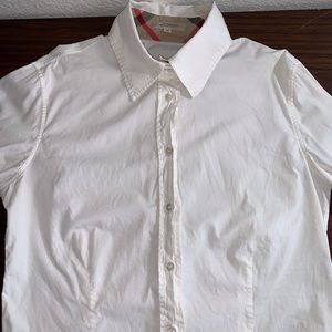 Burberry white button down (size m)